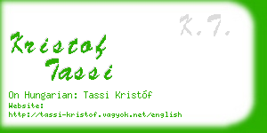 kristof tassi business card