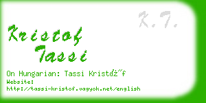 kristof tassi business card